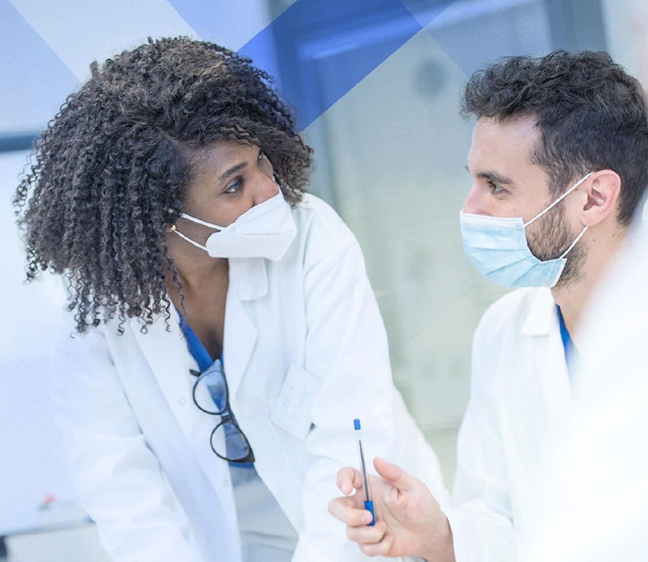 Clinicians with Baxter X overlay